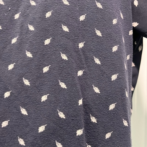 Navy Blue Patterned Women's Top - Picture 4 of 4